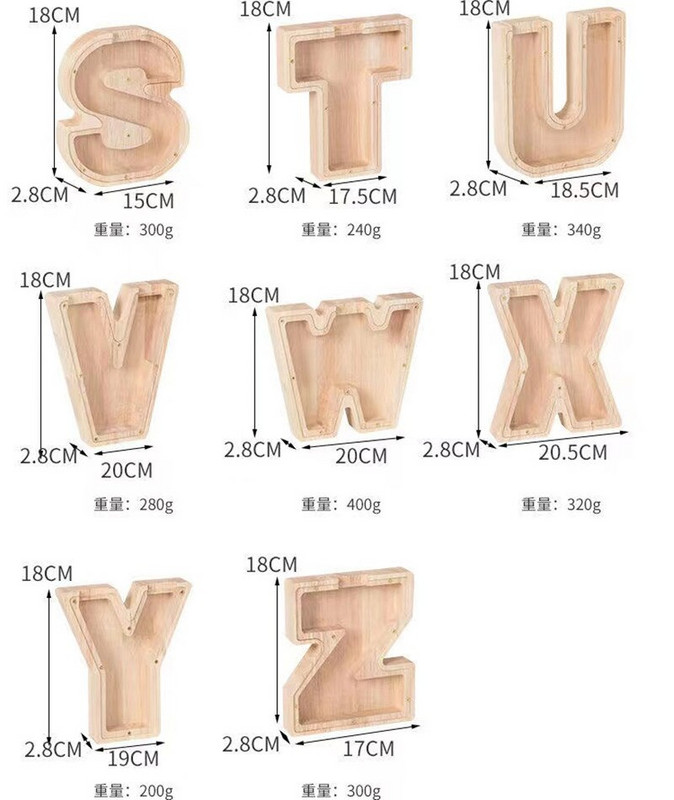 Pușculiță cu alfabet englezesc, monede din lemn, cutie de bani, cutie de economisire, borcan, cutie de depozitare pentru monede, cutie de economisire a banilor, cutie de bani, decor acasă