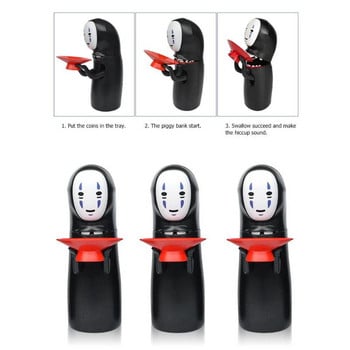 Spirited Away Kaonashi No-face Man Electronic Money Box Ghost Figure Coin Cartoon Piggy Bank Funny Toy Automatic Eaten Coin Box