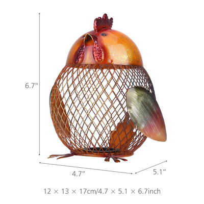 Bagoly formájú malacpersely fém érme Pénztakarékos doboz tégelyes érmék tárolódoboz lakberendezési figurák kézműves karácsonyi ajándék gyerekeknek