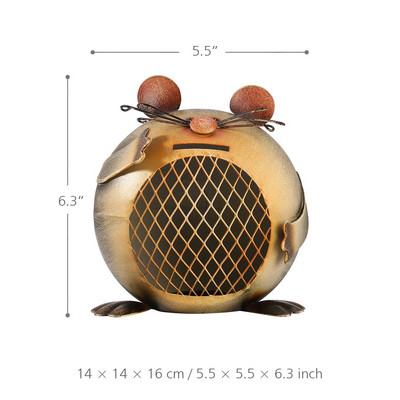 Bagoly formájú malacpersely fém érme Pénztakarékos doboz tégelyes érmék tárolódoboz lakberendezési figurák kézműves karácsonyi ajándék gyerekeknek