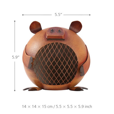 Bagoly formájú malacpersely fém érme Pénztakarékos doboz tégelyes érmék tárolódoboz lakberendezési figurák kézműves karácsonyi ajándék gyerekeknek