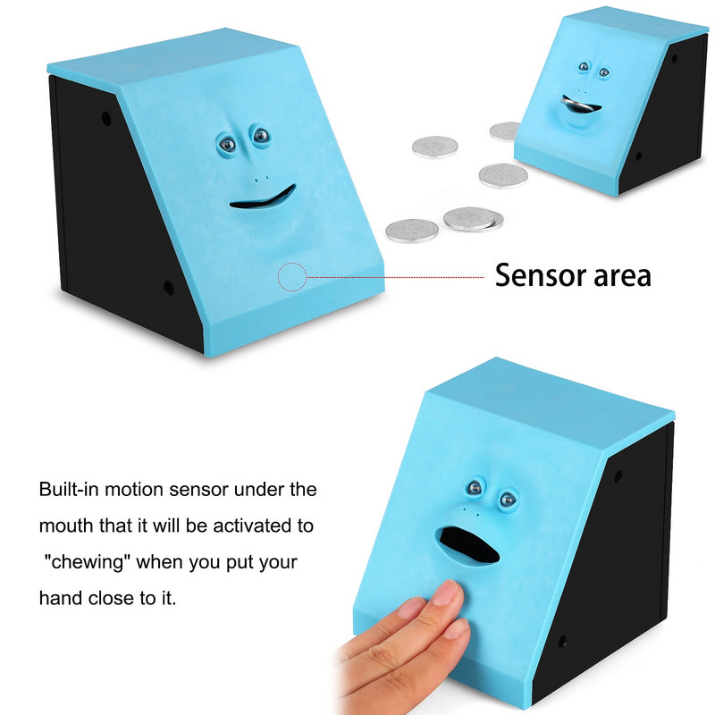 Face Money Pot Money Eating Coin Bank Monkey Saving Box Automatic Coin Eating Savings Facebank Piggy Bank Újdonság Ajándék Gyerekeknek