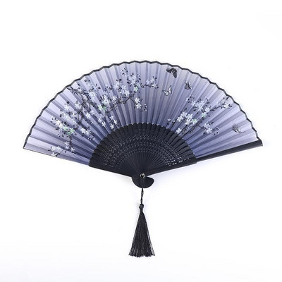Vintažinio stiliaus bambuko šilko sulankstomas vėduoklė Kinų raštas Menas amatai Dovana Vestuvėms Namų puošmena Papuošalai Šokių rankų ventiliatoriaus dovana