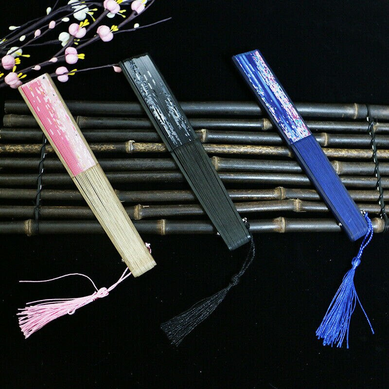 Vintažinio stiliaus bambuko šilko sulankstomas vėduoklė Kinų raštas Menas amatai Dovana Vestuvėms Namų puošmena Papuošalai Šokių rankų ventiliatoriaus dovana