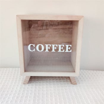 Nordic Wooden Money Boxes Personalized Wood Piggy Bank Coffee Shop Tipping Tank Crafts Επιτραπέζιο στολίδι Παιδικά νομίσματα Δεξαμενές αποθήκευσης