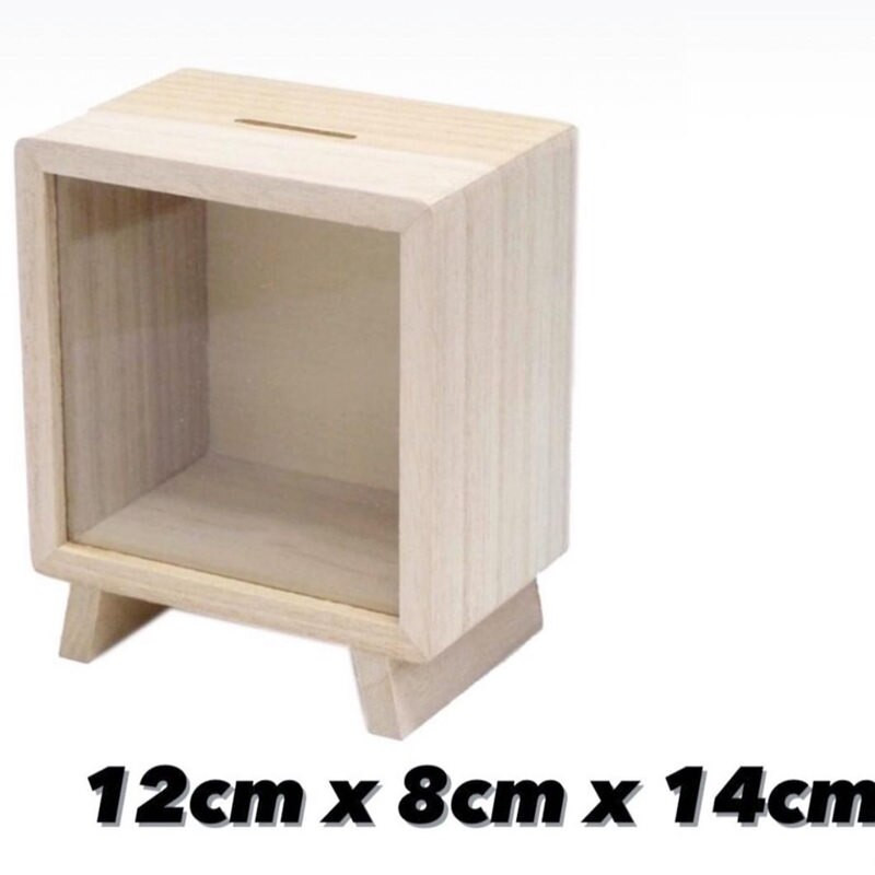 Cutii de bani nordice din lemn Pușculiță personalizate din lemn Cafenea Rezervor de basculare Artizanat Ornament de birou Rezervoare de depozitare a monedelor pentru copii