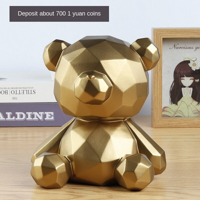 Γελοιογραφία Bear Piggy Bank Κέρματα Κουτιά για το σπίτι Διακόσμηση Βινυλίου Χρηματοκιβώτιο Παιδικά Παιχνίδια Φιγούρες γενεθλίων Διακοσμήσεις WF9183