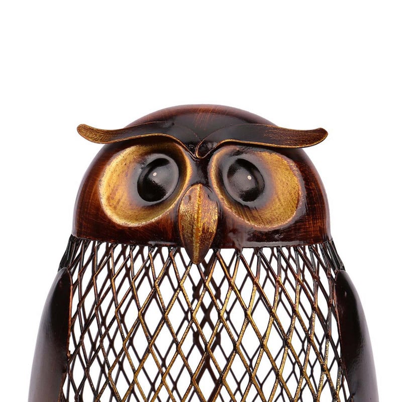 Bagoly alakú érmedoboz fém lakberendezési érmedoboz Modern design hálós aranyos malacpersely lakberendezési karácsonyi újévi ajándék