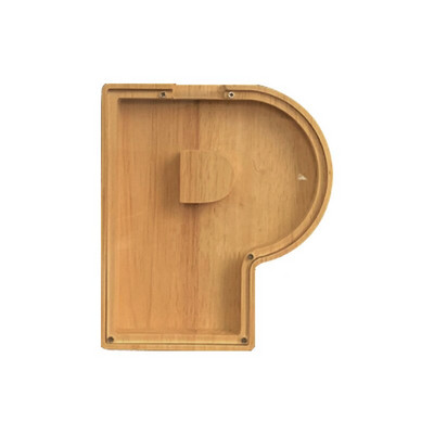 Pușculiță din lemn cu 26 de litere Depozitare pentru monede Decorație creativă transparentă pentru birou Decorarea casei Cadou de artizanat