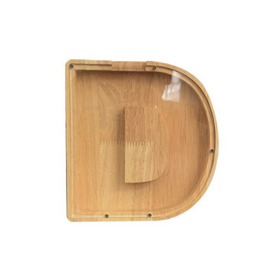 Pușculiță din lemn cu 26 de litere Depozitare pentru monede Decorație creativă transparentă pentru birou Decorarea casei Cadou de artizanat