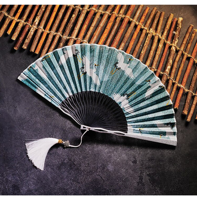 Kinų stiliaus sulankstomas ventiliatoriaus šoninis lūžimo ventiliatorius japoniško stiliaus vyriškas ir moteriškas Hanfu Cheongsam podiumo šokių sulankstomas ventiliatoriaus rekvizitas