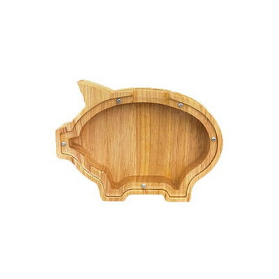 Drăguț dinozaur porc pisică pește urs animale cutii de bani monede pușculiță ornament de birou Rezervor de depozitare pentru monede pușculiță din lemn pentru animale