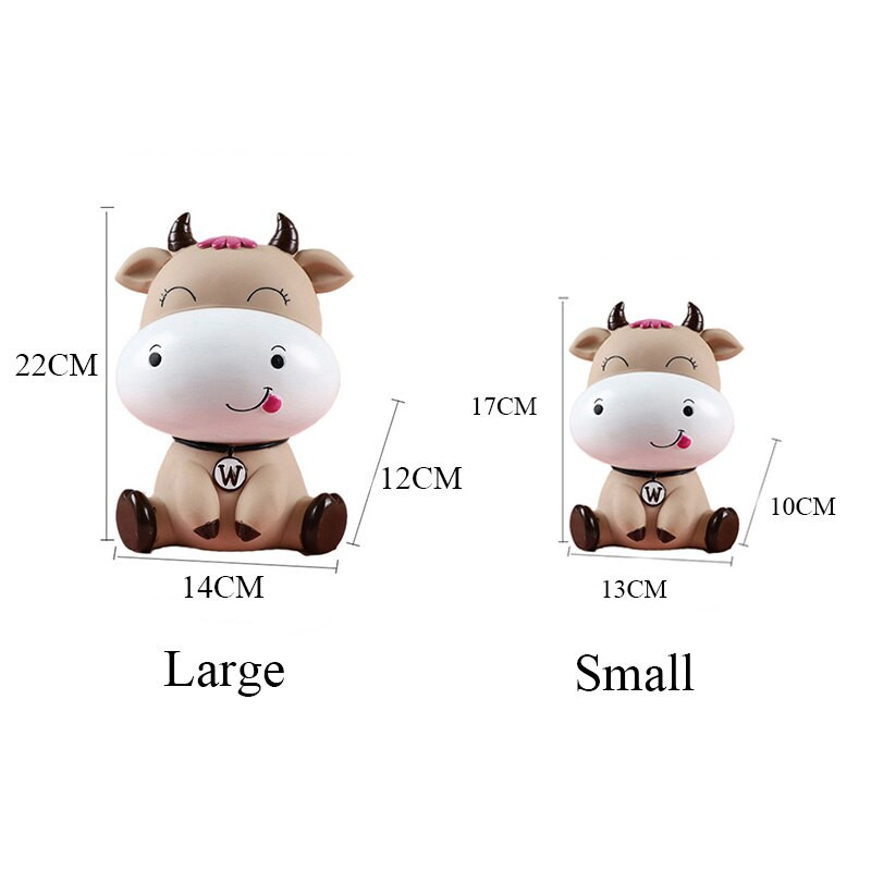 Animacinis filmas Karvė Piggy Bank Didelės Popierinės Pinigų Dėžės Monetos Seifas Taupymo Dėžė Didelės talpos Pinigų Bankas Vaikų Žaislai Vaikams Gimtadienio Dovanos