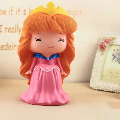 Pușculiță prințesă unicorn pentru copii copii rășină animale drăguțe din desene animate cutie de economii de bani suport pentru monede depozitare cadou de Crăciun