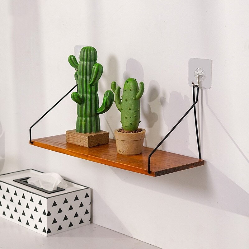 Šiaurės šalių medinės pakabinamos lentynos Svetainės dekoro vitrinos Namų sienų apdaila Miegamojo laikymo lentyna