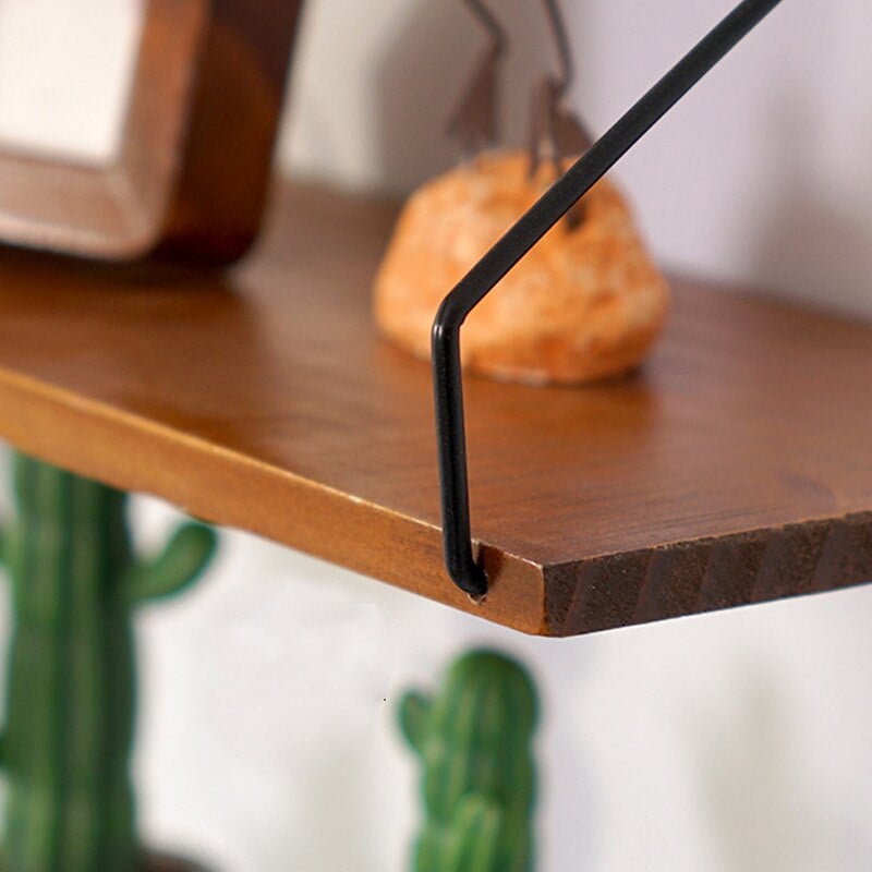 Šiaurės šalių medinės pakabinamos lentynos Svetainės dekoro vitrinos Namų sienų apdaila Miegamojo laikymo lentyna