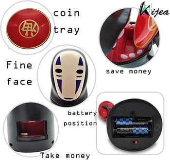 Spirited Away Faceless Man Piggy Bank Kaonashi Swallow Money Toy Automatic Eat Coin Bank Hayao Miyazaki Doll Παιδικό δώρο