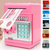 Pușculiță electronică Parolă ATM Cutie de bani Numerar Monede Cutie de economisire ATM Bank Seif Depozit automat Bancnote Cadou de Revelion