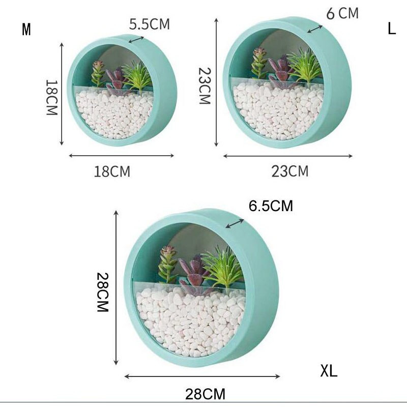 Pakabinamas dekoro lentyna gėlių vazonas Modernus namų dekoras Kambario apdaila Daugiafunkcinė laikymo dėžutė Kūrybinis apvalus gėlių ornamentas