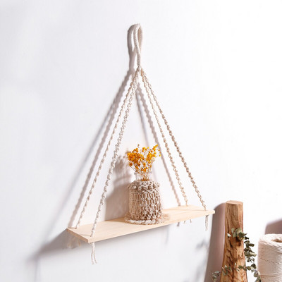 Boho fali polc lakberendezési lebegő polcok fali dekorációhoz Polc hálószoba polcok fali dekorációhoz fa dekoráció