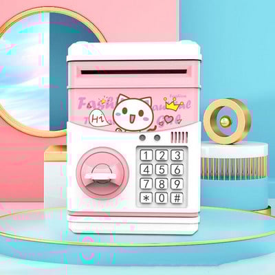 Mini malacpersely Rajzfilm mintás pénzesdoboz takarékdoboz érméhez játékzenével Befizetés Készpénz széf lakberendezési ajándék gyerekeknek