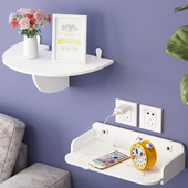 1 vnt Wi-Fi projektorius Maršrutizatorius lentyna laikymo dėžutės Kabelis Power Plus Wire Bracket Box Medžio plastiko sieninės lentynos, pakabinamos „pasidaryk pats“ namų dekoras