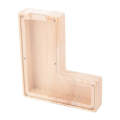 Κουμπαράς 26 επιστολών Ξύλινο κέρμα Κουτί εξοικονόμησης χρημάτων Βάζο Κουτί αποθήκευσης νομισμάτων για παιδιά Στολίδι επιτραπέζιου υπολογιστή Χειροτεχνία σπιτιού