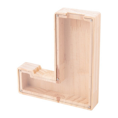 Κουμπαράς 26 επιστολών Ξύλινο κέρμα Κουτί εξοικονόμησης χρημάτων Βάζο Κουτί αποθήκευσης νομισμάτων για παιδιά Στολίδι επιτραπέζιου υπολογιστή Χειροτεχνία σπιτιού