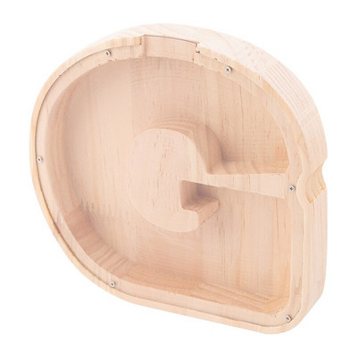 Κουμπαράς 26 επιστολών Ξύλινο κέρμα Κουτί εξοικονόμησης χρημάτων Βάζο Κουτί αποθήκευσης νομισμάτων για παιδιά Στολίδι επιτραπέζιου υπολογιστή Χειροτεχνία σπιτιού