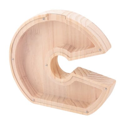 Κουμπαράς 26 επιστολών Ξύλινο κέρμα Κουτί εξοικονόμησης χρημάτων Βάζο Κουτί αποθήκευσης νομισμάτων για παιδιά Στολίδι επιτραπέζιου υπολογιστή Χειροτεχνία σπιτιού