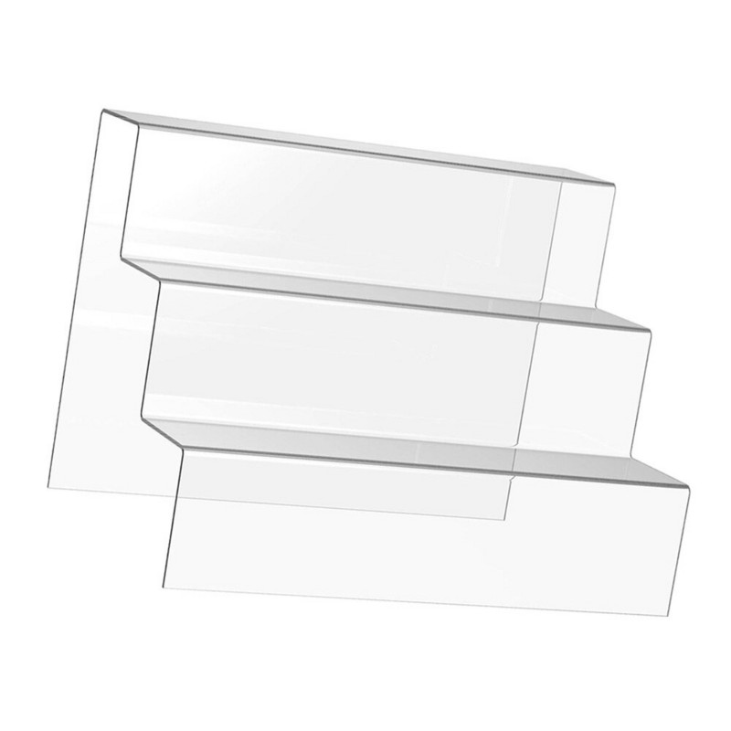 1 vnt Ekrano stovas Skaidrus pakopinis akrilinis patvarus laikymo stovo laikiklis darbastalio tvarkytuvė modeliams