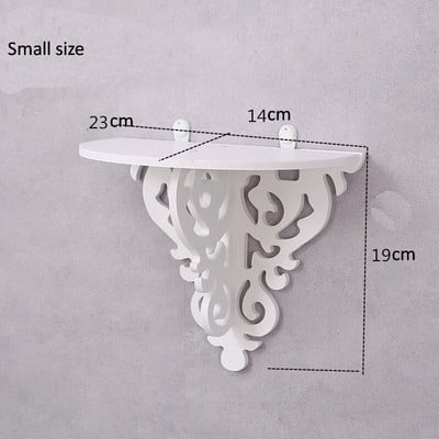 Suport pentru ghiveci pentru carte, raft de perete în stil filigran alb, retro european, lumânare simplă, suport pentru decorarea casei, organizator de dormitor 2020
