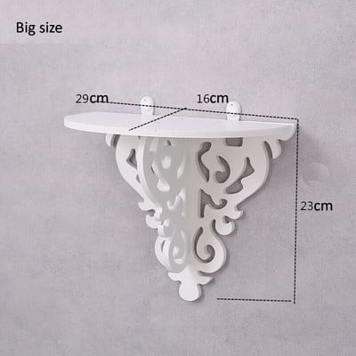 Suport pentru ghiveci pentru carte, raft de perete în stil filigran alb, retro european, lumânare simplă, suport pentru decorarea casei, organizator de dormitor 2020