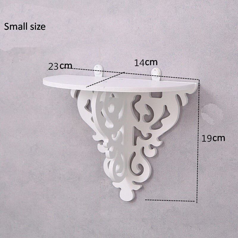 Suport pentru ghiveci pentru carte, raft de perete în stil filigran alb, retro european, lumânare simplă, suport pentru decorarea casei, organizator de dormitor 2020