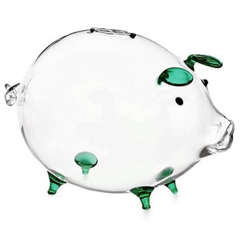 Pig Piggy Bank Κουτιά χρημάτων Κουτιά νομισμάτων Χαριτωμένο διαφανές γυάλινο αναμνηστικό γέννηση Dropshipping