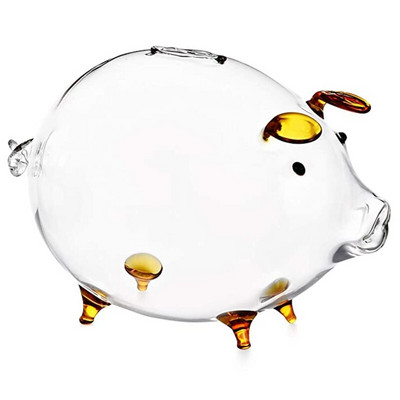 Pig Piggy Bank Κουτιά χρημάτων Κουτιά νομισμάτων Χαριτωμένο διαφανές γυάλινο αναμνηστικό γέννηση Dropshipping