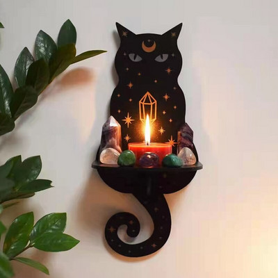 Halloween kristálypolc PVC állati pillangó kőpolc falra akasztható kristályállvány polc otthoni fali művészeti dekorációk tárolóállvány