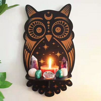 Halloween kristálypolc PVC állati pillangó kőpolc falra akasztható kristályállvány polc otthoni fali művészeti dekorációk tárolóállvány