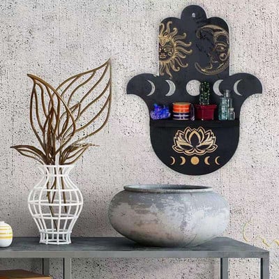 Halloween kristálypolc PVC állati pillangó kőpolc falra akasztható kristályállvány polc otthoni fali művészeti dekorációk tárolóállvány