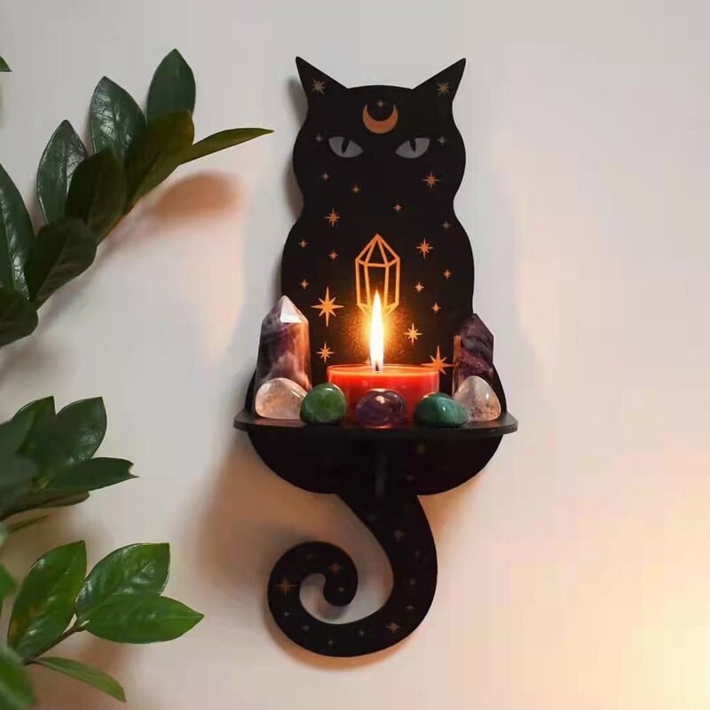 Halloween kristálypolc PVC állati pillangó kőpolc falra akasztható kristályállvány polc otthoni fali művészeti dekorációk tárolóállvány