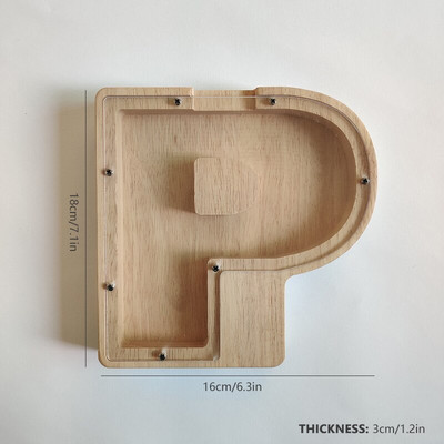 Dvidešimt šešių raidžių anglų abėcėlė Piggy Bank Medinė moneta Pinigų taupymo dėžutė Stiklainės monetos Sandėliavimas Darbastalio papuošalai namų dekoro amatai