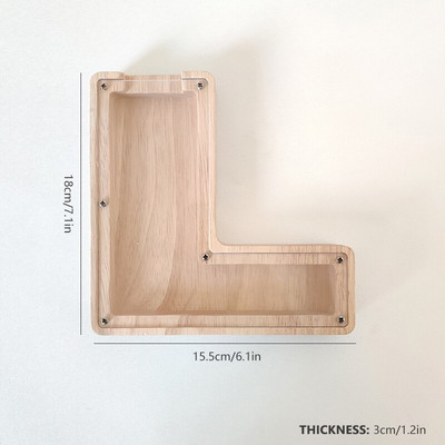 Dvidešimt šešių raidžių anglų abėcėlė Piggy Bank Medinė moneta Pinigų taupymo dėžutė Stiklainės monetos Sandėliavimas Darbastalio papuošalai namų dekoro amatai