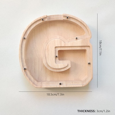 Dvidešimt šešių raidžių anglų abėcėlė Piggy Bank Medinė moneta Pinigų taupymo dėžutė Stiklainės monetos Sandėliavimas Darbastalio papuošalai namų dekoro amatai