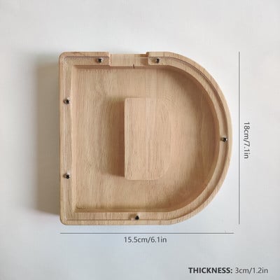 Dvidešimt šešių raidžių anglų abėcėlė Piggy Bank Medinė moneta Pinigų taupymo dėžutė Stiklainės monetos Sandėliavimas Darbastalio papuošalai namų dekoro amatai