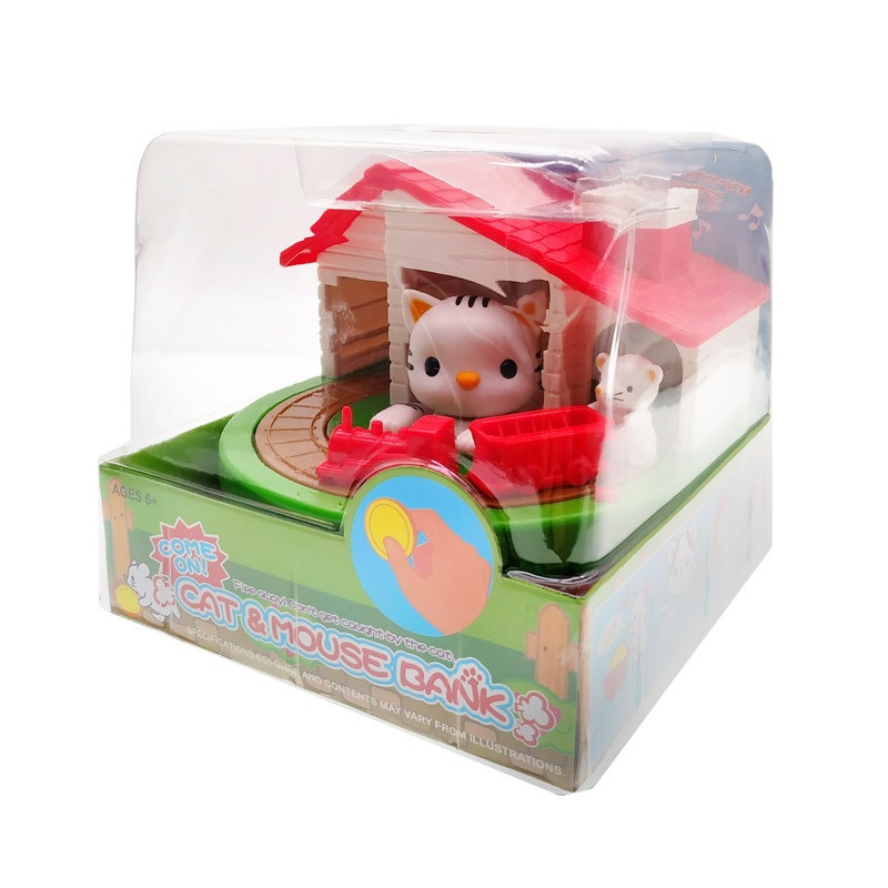 ÚJ elektronikus malacpersely, aranyos egér és macska persely zenei érmékkel takarékdoboz asztali játék gyerekeknek születésnapi karácsonyi ajándék