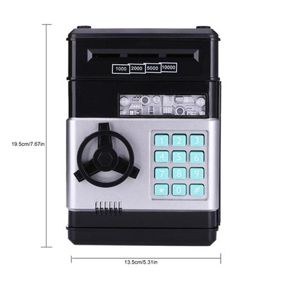 Mini bankomatas taupomasis bankas peties krepšys Grynųjų monetų monetų pinigų depozito dėžutė Dovana vaikams Moneta Pinigų įnašas Banknotas