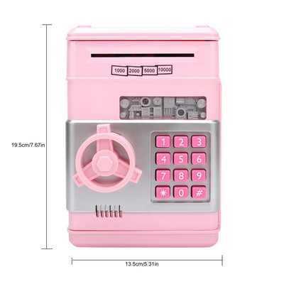 Mini bankomatas taupomasis bankas peties krepšys Grynųjų monetų monetų pinigų depozito dėžutė Dovana vaikams Moneta Pinigų įnašas Banknotas