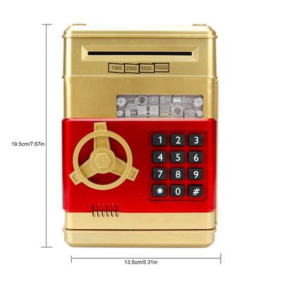 Mini bankomatas taupomasis bankas peties krepšys Grynųjų monetų monetų pinigų depozito dėžutė Dovana vaikams Moneta Pinigų įnašas Banknotas