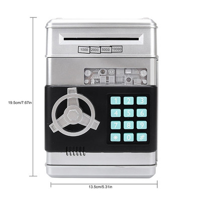 Mini bankomatas taupomasis bankas peties krepšys Grynųjų monetų monetų pinigų depozito dėžutė Dovana vaikams Moneta Pinigų įnašas Banknotas