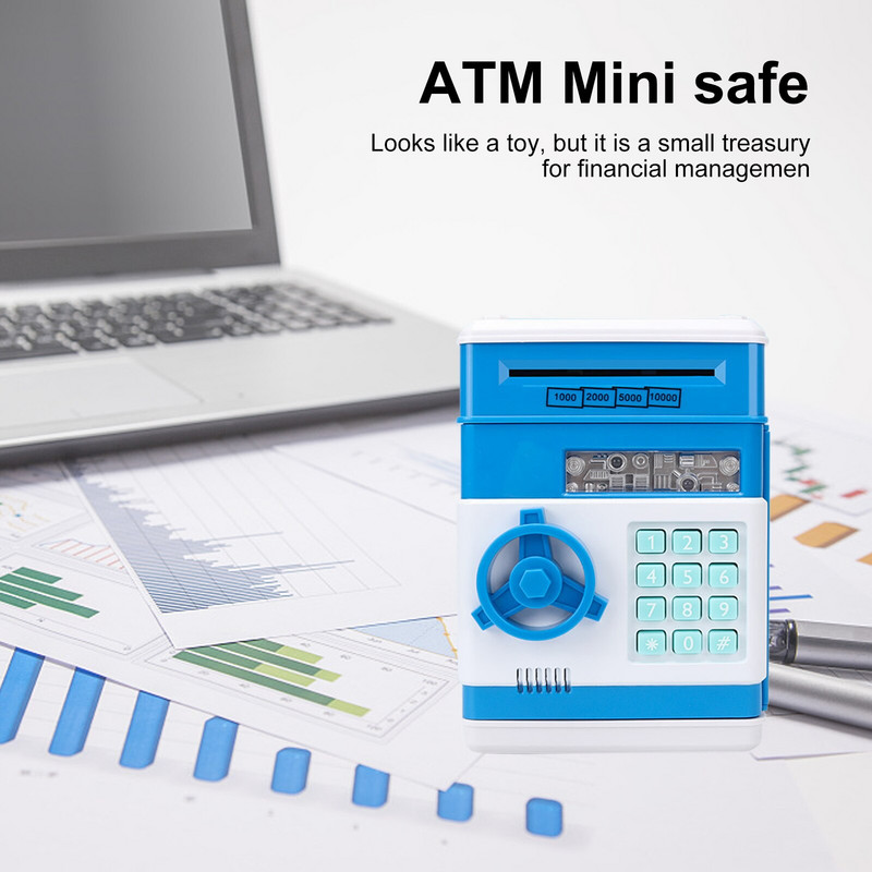 Mini bankomatas taupomasis bankas peties krepšys Grynųjų monetų monetų pinigų depozito dėžutė Dovana vaikams Moneta Pinigų įnašas Banknotas